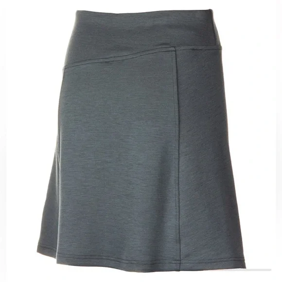 Smartwool Ferndale Charcoal Grey Merino Wool A-Line Skirt Medium - Picture 1 of 14